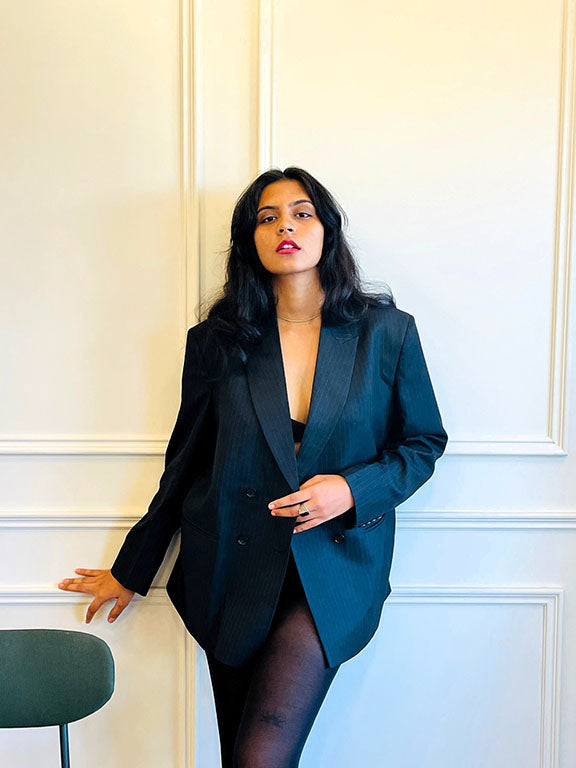 Berenice Power Blazer- Midnight Black
