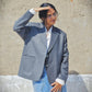 Berenice Elegant Blazer - Ash Grey Luxe